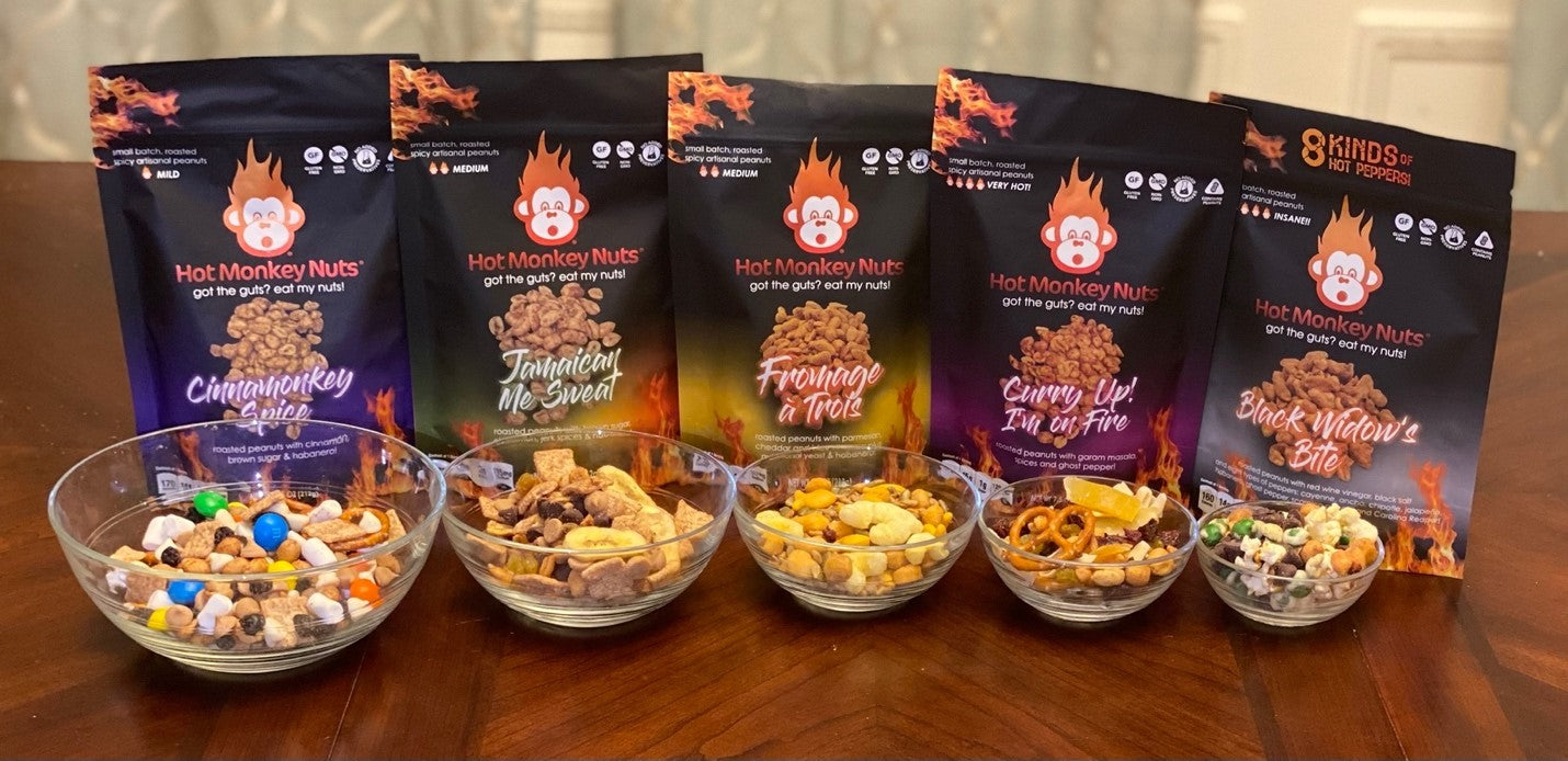 Hot Monkey Trail Mixes…or should we say HOT MONKEY TAIL mixes?