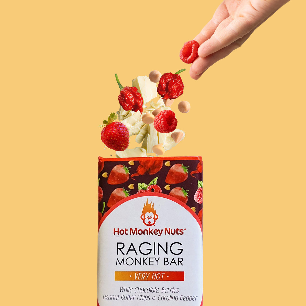 White Chocolate Raging Monkey Bar - Where Heat Follows Flavor