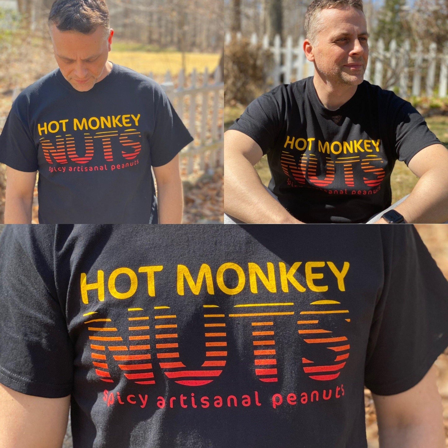 
                  
                    Hot Monkey Nuts T-shirt - 80s Lines T - Hot Monkey Nuts
                  
                