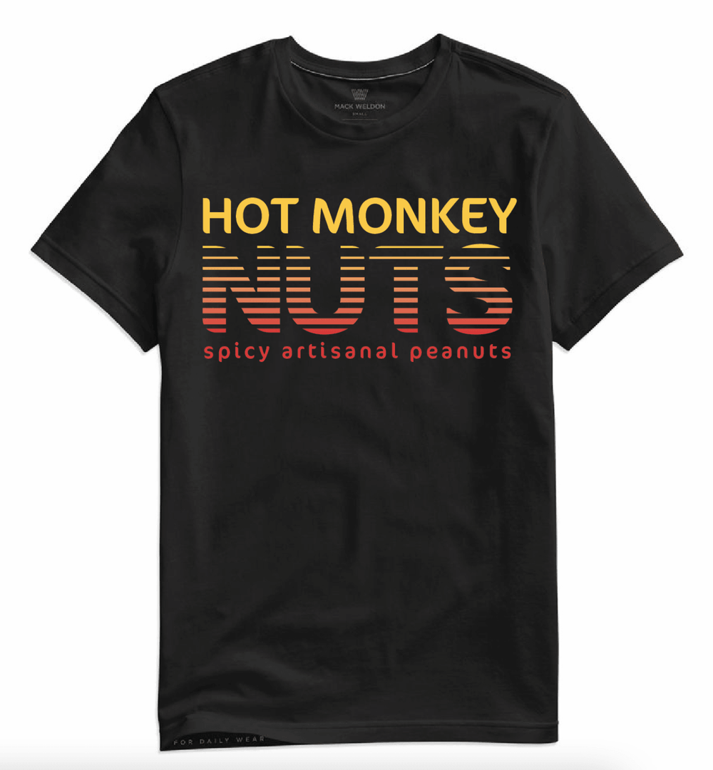 Hot Monkey Nuts T-shirt - 80s Lines T - Hot Monkey Nuts